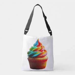 SlipperyJoe's schwindelerregender Regenbogen-Cupca Tragetaschen Mit Langen Trägern