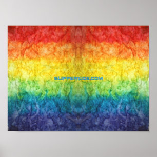 SlipperyJoe's schwule Regenbogenflagge Regenbogenf Poster