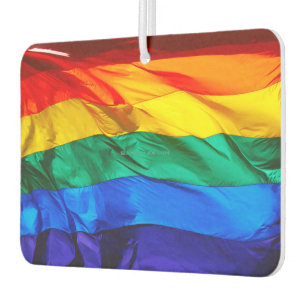 SlipperyJoe's schwule Regenbogenflagge weht rot or Autolufterfrischer