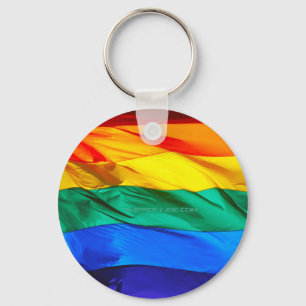SlipperyJoe's schwule Regenbogenflagge weht rot or Schlüsselanhänger