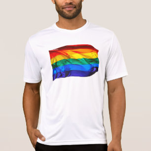 SlipperyJoe's schwule Regenbogenflagge weht rot or T-Shirt