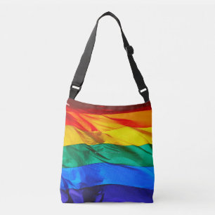 SlipperyJoe's schwule Regenbogenflagge weht rot or Tragetaschen Mit Langen Trägern