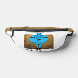 SlipperyJoe's schwuler Muskel Bär Cartoon, während Bauchtasche