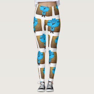 SlipperyJoe's schwuler Muskel Bär Cartoon, während Leggings