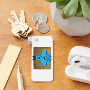 SlipperyJoe's schwuler Muskel Bär Cartoon, während Schlüsselanhänger