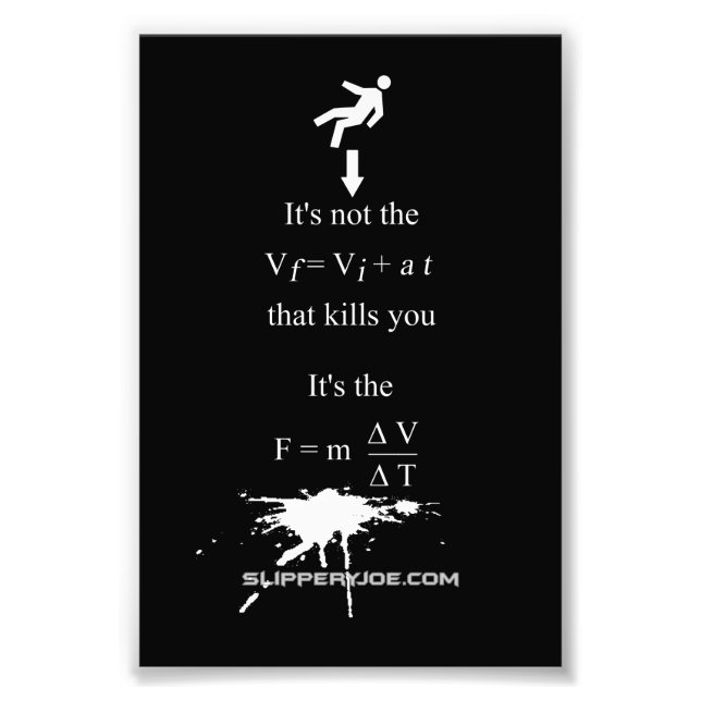 SlipperyJoe's Science-Mathematik-Spritzer-Stickman Fotodruck (Vorne)