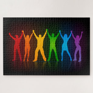Slipperyjoe's sechs stehende Silhouetten mit erhob Puzzle