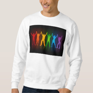 Slipperyjoe's sechs stehende Silhouetten mit erhob Sweatshirt