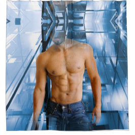 SlipperyJoe's Shirless-Haare-Latein-sexy Bart Duschvorhang