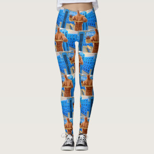 SlipperyJoe's shirtless muskulöser Mann Abs Brust  Leggings