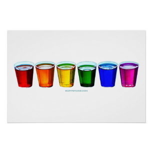 SlipperyJoe's Shot Brille flüssige Stolz Farben ce Poster