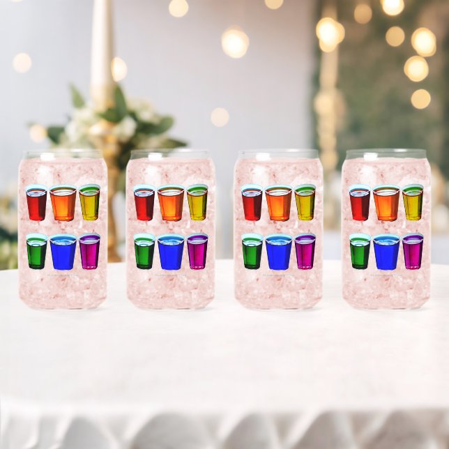 SlipperyJoe's shot glasses liquid pride colors cel Dosenglas (Insitu (Hochzeit))