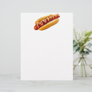SlipperyJoe's Sommer-BBQ-Vibe-Hotdog in weichem Br Briefbogen