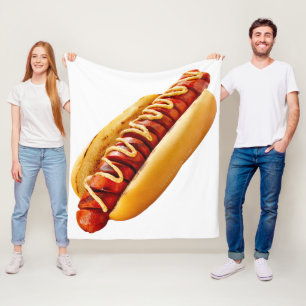 SlipperyJoe's Sommer-BBQ-Vibe-Hotdog in weichem Br Fleecedecke