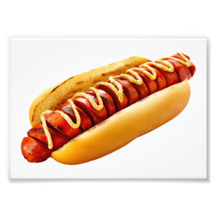 SlipperyJoe's Sommer-BBQ-Vibe-Hotdog in weichem Br Fotodruck