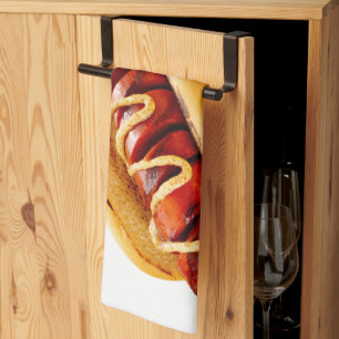 SlipperyJoe's Sommer-BBQ-Vibe-Hotdog in weichem Br Geschirrtuch