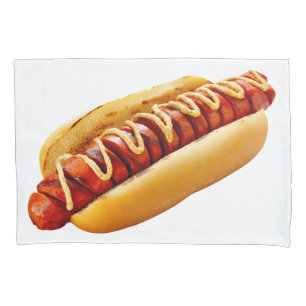 SlipperyJoe's Sommer-BBQ-Vibe-Hotdog in weichem Br Kissenbezug