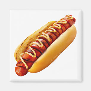 SlipperyJoe's Sommer-BBQ-Vibe-Hotdog in weichem Br Magnet
