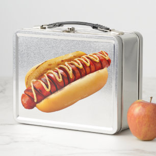 SlipperyJoe's Sommer-BBQ-Vibe-Hotdog in weichem Br Metall Brotdose