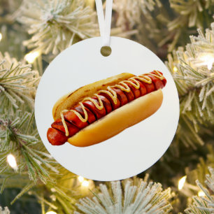 SlipperyJoe's Sommer-BBQ-Vibe-Hotdog in weichem Br Ornament Aus Metall