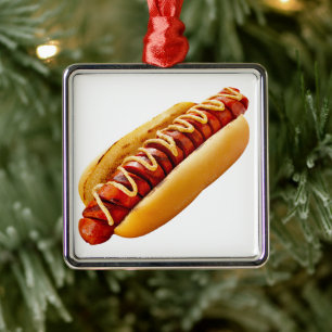 SlipperyJoe's Sommer-BBQ-Vibe-Hotdog in weichem Br Ornament Aus Metall