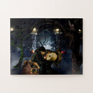 SlipperyJoe's spukhafte Halloween-beängstigende Wä Puzzle
