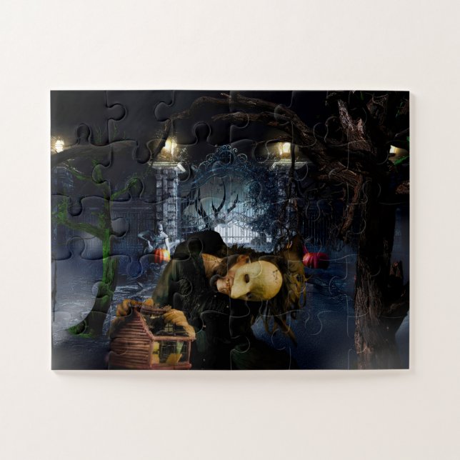 SlipperyJoe's spukhafte Halloween-beängstigende Wä Puzzle (Horizontal)