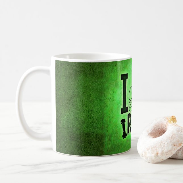 SlipperyJoe's St. Patrick's Day Feiertag Irischer  Kaffeetasse (Mit Donut)