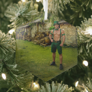 SlipperyJoe's St. Patrick's Day festliche Leprecha Ornament Aus Glas