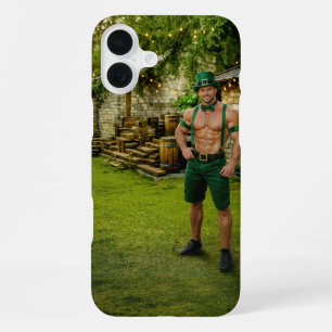SlipperyJoe's St. Patrick's Day festlicher Leprech iPhone 16 Plus Hülle