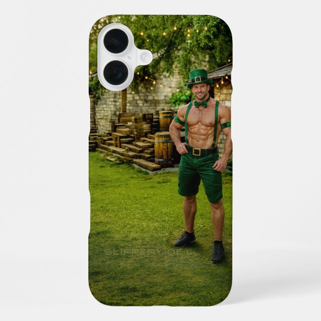 SlipperyJoe's St. Patrick's Day festlicher Leprech iPhone Hülle (Rückseite)
