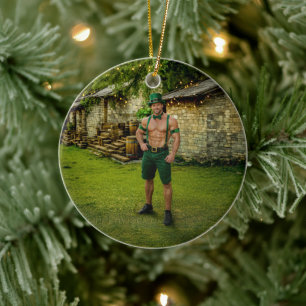 SlipperyJoe's St. Patrick's Day festlicher Leprech Keramik Ornament