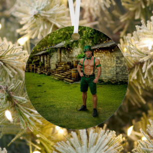 SlipperyJoe's St. Patrick's Day festlicher Leprech Ornament Aus Metall