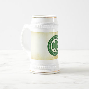 SlipperyJoe's St. Patrick's Day glänzendes dreiblä Bierglas