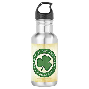 SlipperyJoe's St. Patrick's Day glänzendes dreiblä Edelstahlflasche