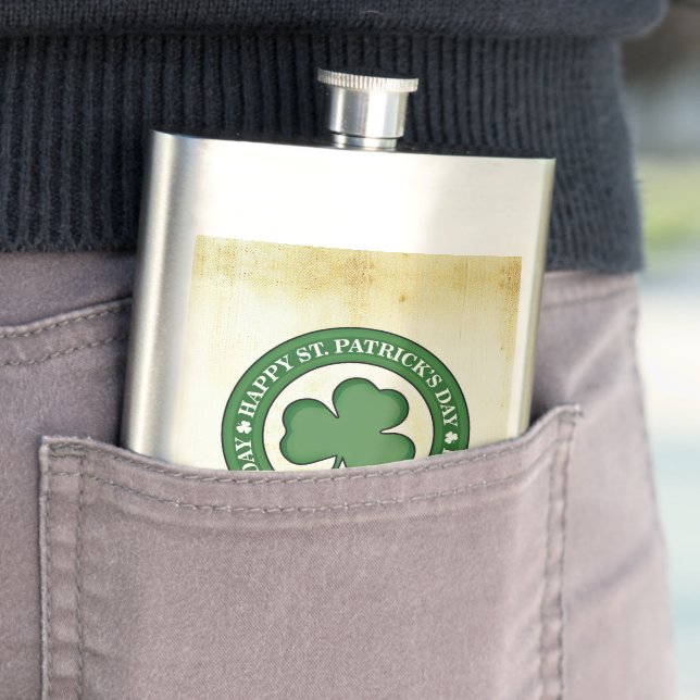 SlipperyJoe's St. Patrick's Day glänzendes dreiblä Flachmann (Beispiel)