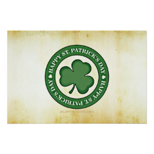 SlipperyJoe's St. Patrick's Day glänzendes dreiblä Poster