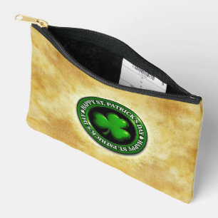 SlipperyJoe's St. Patrick's Day glänzendes dreiblä Zubehörtasche