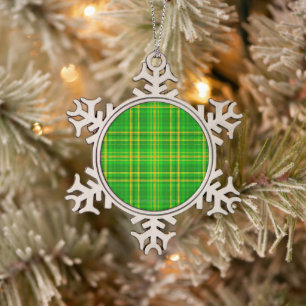 SlipperyJoe's St. Patrick's Day Irish inspirierte Schneeflocken Zinn-Ornament