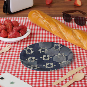 SlipperyJoe's starkes Hanukkah-Vibes Stern Davids Pappteller