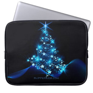 SlipperyJoe's stilisierter leuchtender Weihnachtsb Laptopschutzhülle