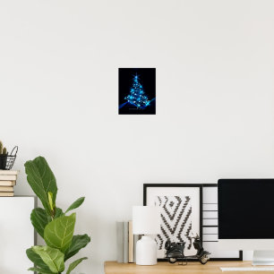 SlipperyJoe's stilisierter leuchtender Weihnachtsb Poster