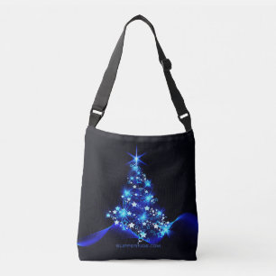 SlipperyJoe's stilisierter leuchtender Weihnachtsb Tragetaschen Mit Langen Trägern