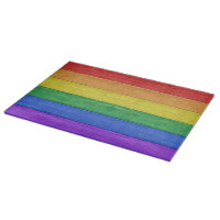 SlipperyJoe's Stolz Holzflagge horizontalen Regenb