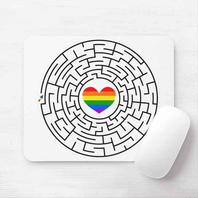 SlipperyJoe's Stolz-Labyrinth-Pfeil-Puzzle labyri Mousepad (Mit Mouse)