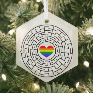SlipperyJoe's Stolz-Labyrinth-Pfeil-Puzzle labyri Ornament Aus Glas