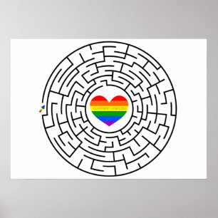 SlipperyJoe's Stolz-Labyrinth-Pfeil-Puzzle labyri Poster