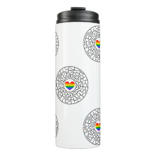 SlipperyJoe's Stolz-Labyrinth-Pfeil-Puzzle labyri Thermosbecher