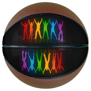 SlipperyJoe's Stolz Menschen Hände Silhouette Farb Basketball