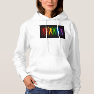SlipperyJoe's Stolz Menschen Hände Silhouette Farb Hoodie